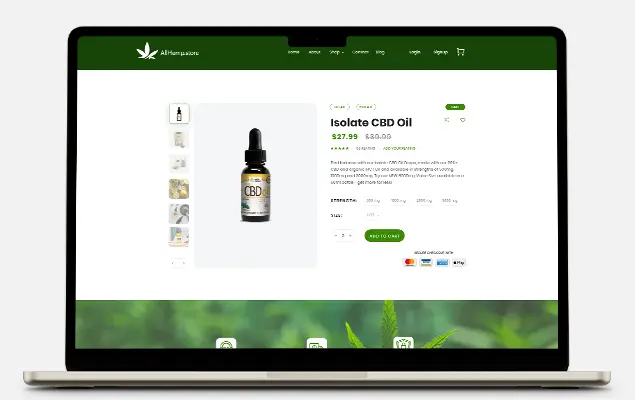 All Hemp Store Website Showcase