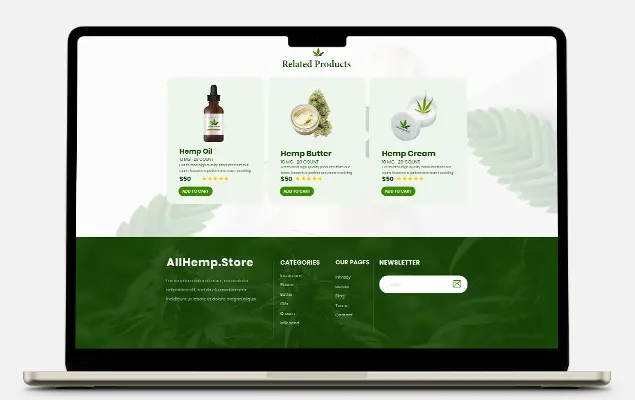 All Hemp Store Website Showcase