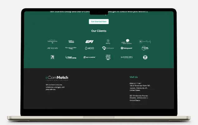 eComMatch Agency Website Showcase