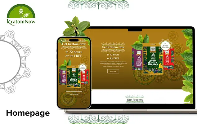 Kratom Now Store Website Showcase