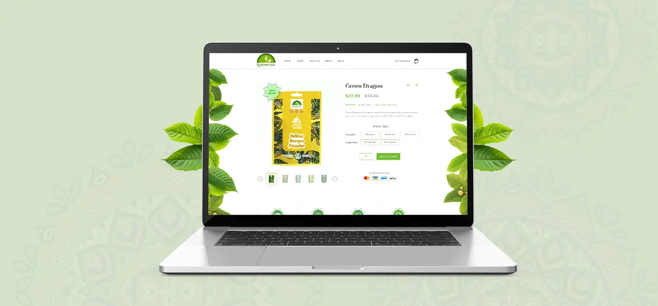 Kratom Now Store Website Showcase