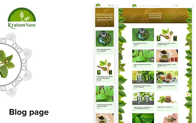 Kratom Now Store Website Showcase