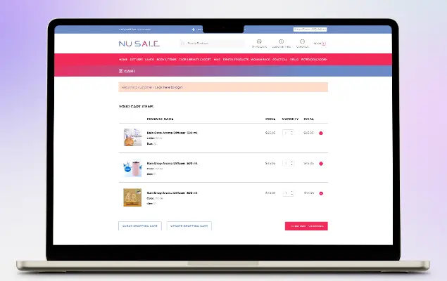 NuSale Store Website Showcase